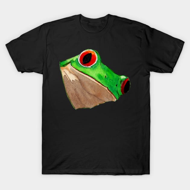 Green and red frog "HELLO" v2 T-Shirt by Zamen